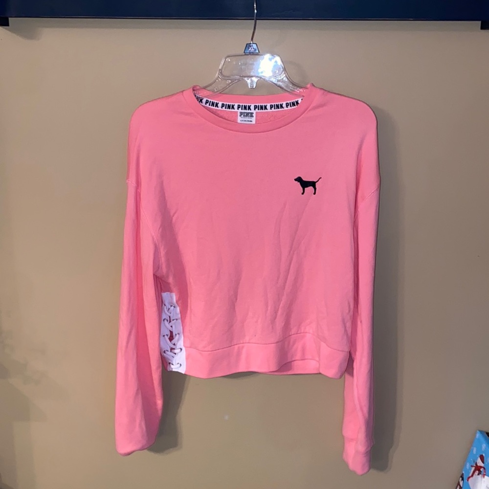 Pink Crop crewneck